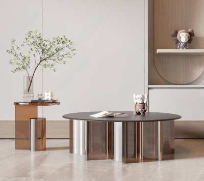 现代茶几组合3D模型下载